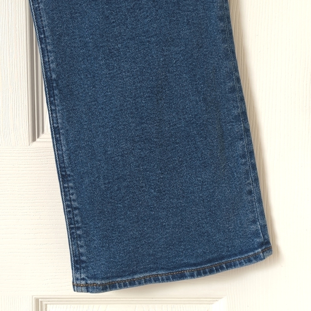 J. Crew Classic Medium Wash Mid Rise Button Fly Flared Ankle Cropped Jeans 32 - Picture 14 of 15